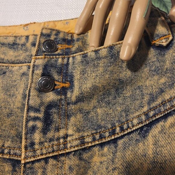 Ventage Studebker. Not Worn, Women's  Blue/yellow Jean Skirt, Size 11/12 - Picture 3 of 10
